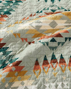 ALTERNATE VIEW OF MISSION TRAILS COVERLET SET IN DESERT SAGE image number 5