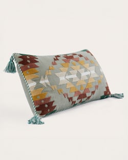 ALTERNATE VIEW OF MISSION TRAILS EMBROIDERED LUMBAR PILLOW IN DESERT SAGE image number 3