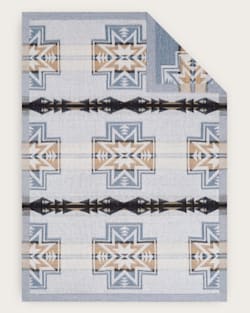 ALTERNATE VIEW OF SILVER CITY KNIT THROW IN SKY image number 2
