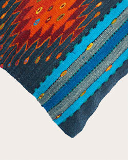 ALTERNATE VIEW OF ZAPOTEC MIDNIGHT LUMBAR PILLOW IN BLUE/ORANGE image number 3