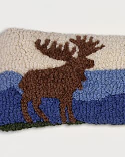 ALTERNATE VIEW OF MOUNTAIN MOOSE HOOKED LUMBAR PILLOW IN MULTI image number 2