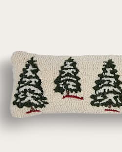 ALTERNATE VIEW OF IN THE WOODS HOOKED LUMBAR PILLOW IN IVORY/GREEN image number 2