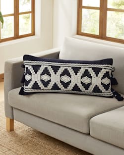 ALTERNATE VIEW OF KIVA STEPS LUMBAR PILLOW IN BLACK/WHITE image number 3
