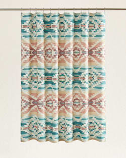 PAGOSA SPRINGS SHOWER CURTAIN IN TURQUOISE MULTI image number 1