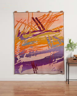 CHIHULY BLANKET #27 IN ORANGE/PURPLE MULTI image number 1
