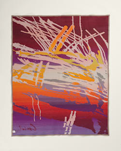 ALTERNATE VIEW OF CHIHULY BLANKET #27 IN ORANGE/PURPLE MULTI image number 2