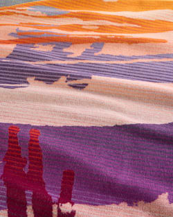 ALTERNATE VIEW OF CHIHULY BLANKET #27 IN ORANGE/PURPLE MULTI image number 3
