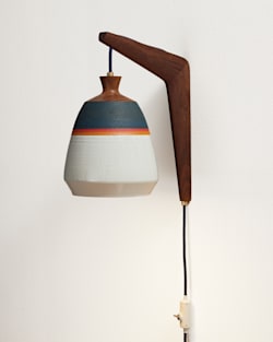 ALTERNATE VIEW OF PALM DESERT PLUG-IN SCONCE IN MULTI STRIPE image number 1