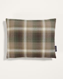WOOL/CANVAS LUMBAR PILLOW IN GREEN OMBRE image number 1