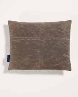 ALTERNATE VIEW OF WOOL/CANVAS LUMBAR PILLOW IN GREEN OMBRE image number 2