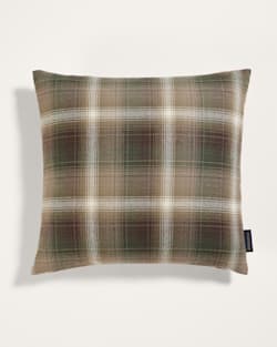 WOOL/CANVAS SQUARE PILLOW IN GREEN OMBRE image number 1