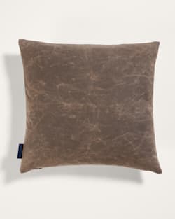 ALTERNATE VIEW OF WOOL/CANVAS SQUARE PILLOW IN GREEN OMBRE image number 2