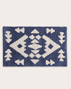 DIAMOND PEAK BATH RUG IN BLUE/WHITE image number 1
