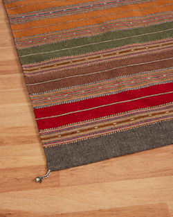 ALTERNATE VIEW OF COLLARES RUG IN BLUE/RED/BROWN image number 2