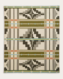 ALTERNATE VIEW OF SEVEN SPRINGS BLANKET IN IVORY/OLIVE MULTI image number 2