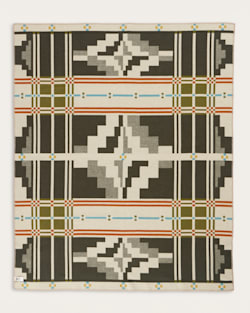 ALTERNATE VIEW OF SEVEN SPRINGS BLANKET IN IVORY/OLIVE MULTI image number 3