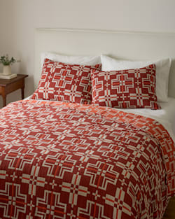 ALTERNATE VIEW OF SAN MARCOS COTTON MATELASSE SHAM IN PERSIMMON image number 3