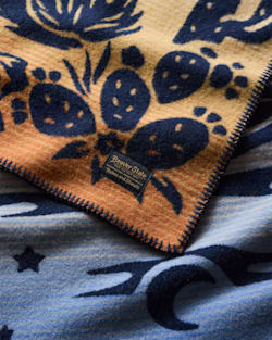 ALTERNATE VIEW OF DESERT DREAM CRIB BLANKET IN BLUE/GOLD MULTI image number 4