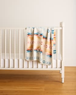 WYETH FALLS ORGANIC COTTON BABY BLANKET IN IVORY MULTI image number 1