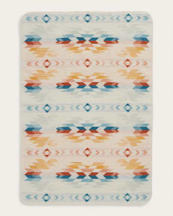 ALTERNATE VIEW OF WYETH FALLS ORGANIC COTTON BABY BLANKET IN IVORY MULTI image number 3