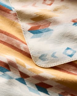 ALTERNATE VIEW OF WYETH FALLS ORGANIC COTTON BABY BLANKET IN IVORY MULTI image number 4
