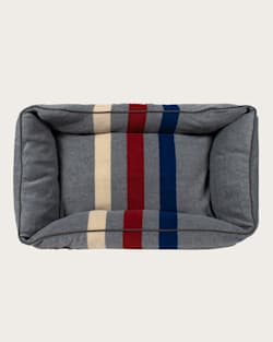 ALTERNATE VIEW OF CABIN STRIPE PET BED - KUDDLER IN GREY MULTI image number 2