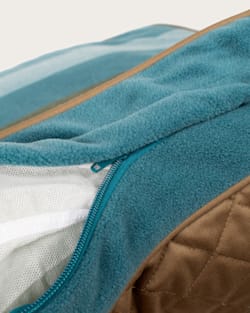 ALTERNATE VIEW OF CABIN STRIPE PET BED - NAPPER IN SHALE MULTI image number 4