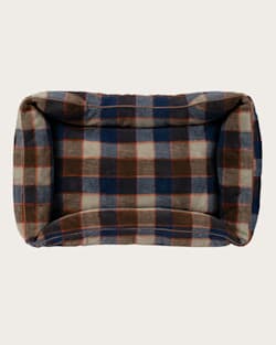 ALTERNATE VIEW OF MOUNTAIN PLAID PET BED - KUDDLER IN BLUE/TAN image number 2