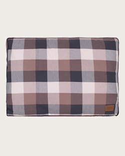 ALTERNATE VIEW OF BLOCK PLAID PET BED - NAPPER IN TAN/BLACK image number 2