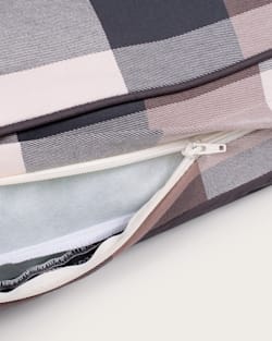 ALTERNATE VIEW OF BLOCK PLAID PET BED - NAPPER IN TAN/BLACK image number 4