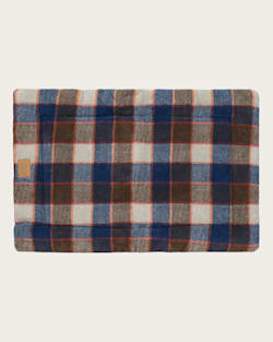 ALTERNATE VIEW OF MOUNTAIN PLAID PET BED - COMFORT CUSHION IN BLUE/TAN image number 2