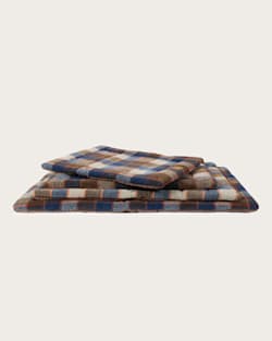 ALTERNATE VIEW OF MOUNTAIN PLAID PET BED - COMFORT CUSHION IN BLUE/TAN image number 4