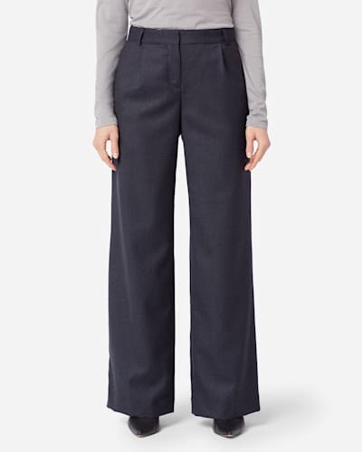 HOLLYWOOD AIRLOOM WOOL FLANNEL PANTS IN NAVY MIX