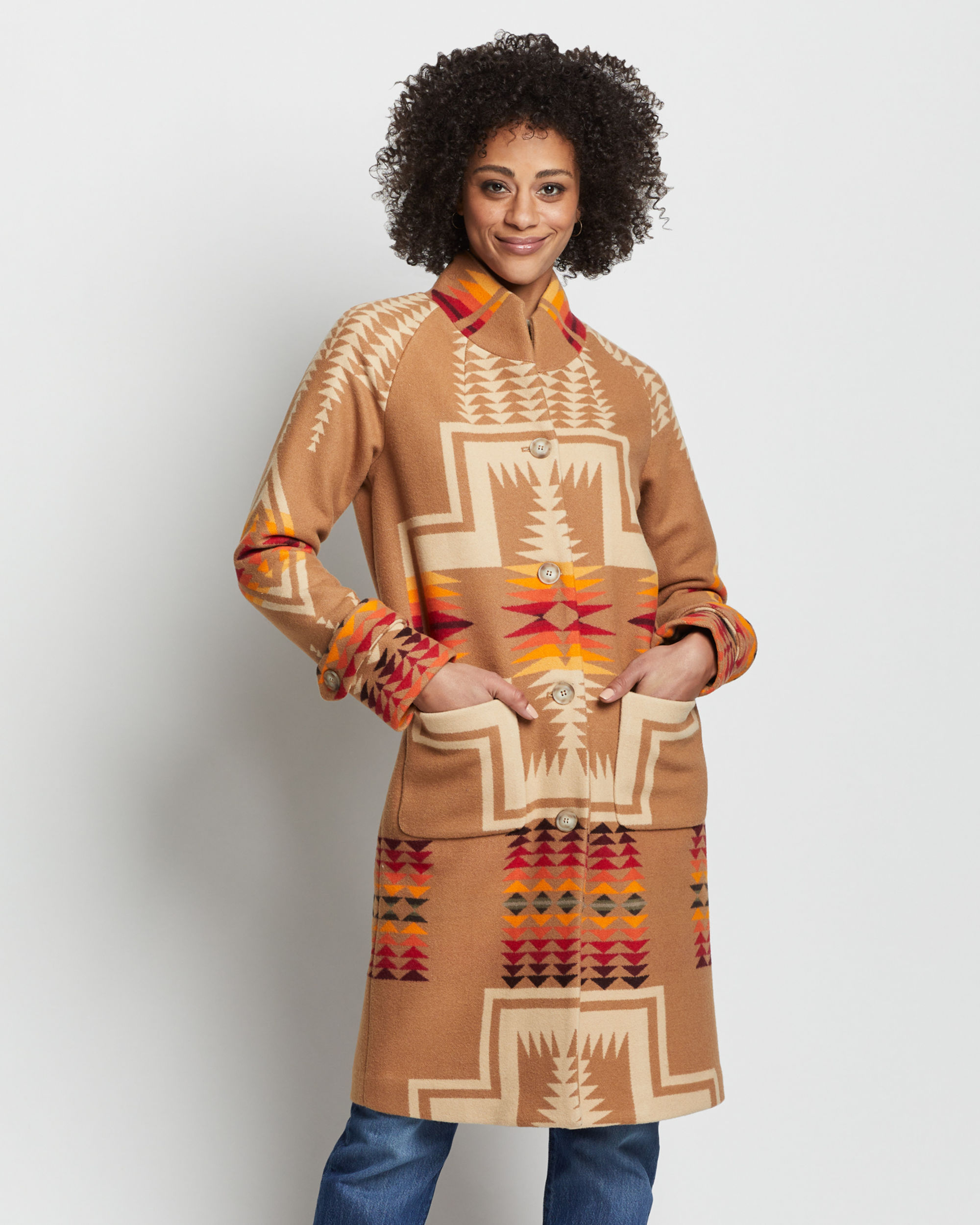 Wholesale Wholesale Monogram Women Aztec Sleeve Patchwork Hooded Denim  Jacket ,New Design Blazer From m.