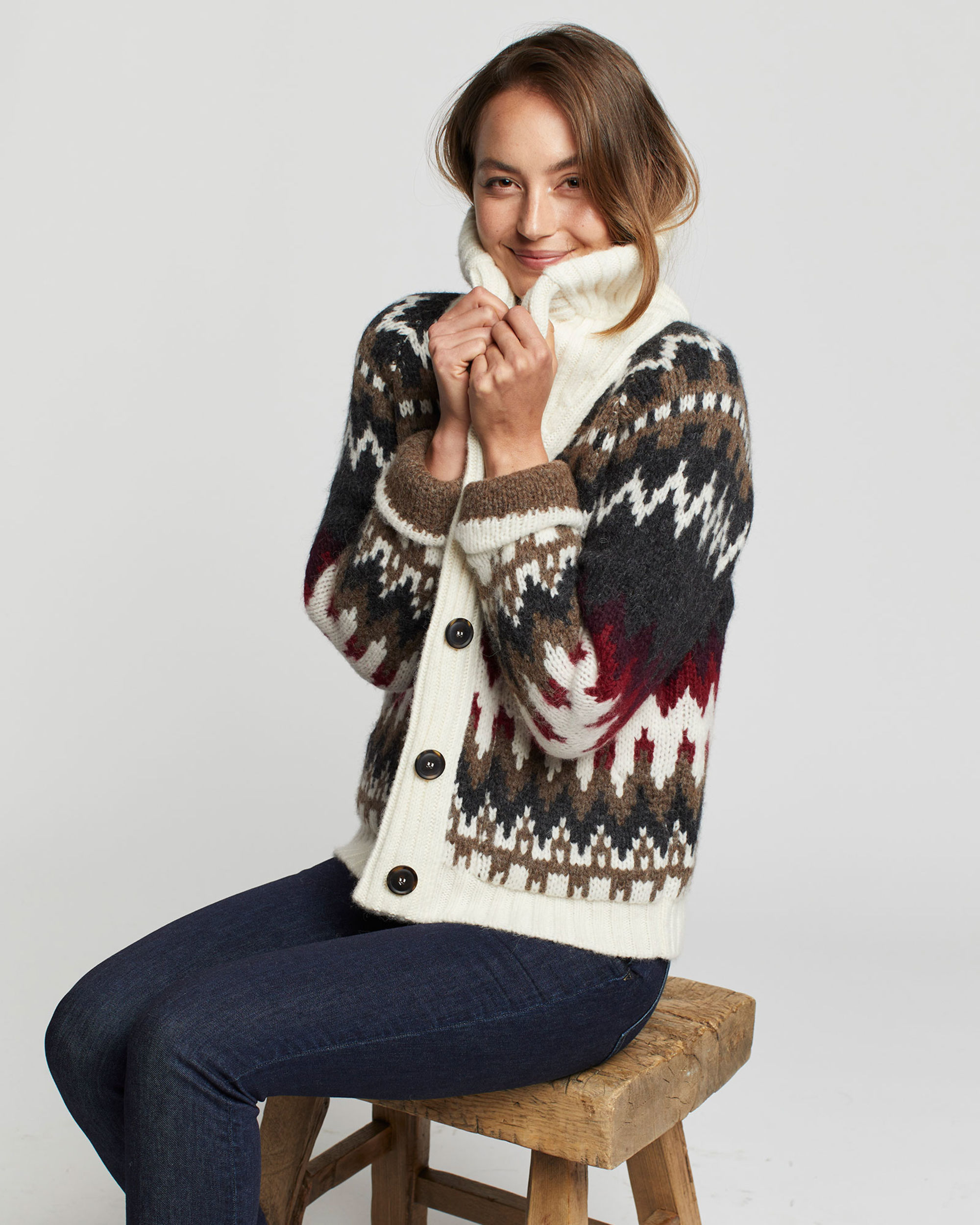 Alpaca fair isle outlet sweater