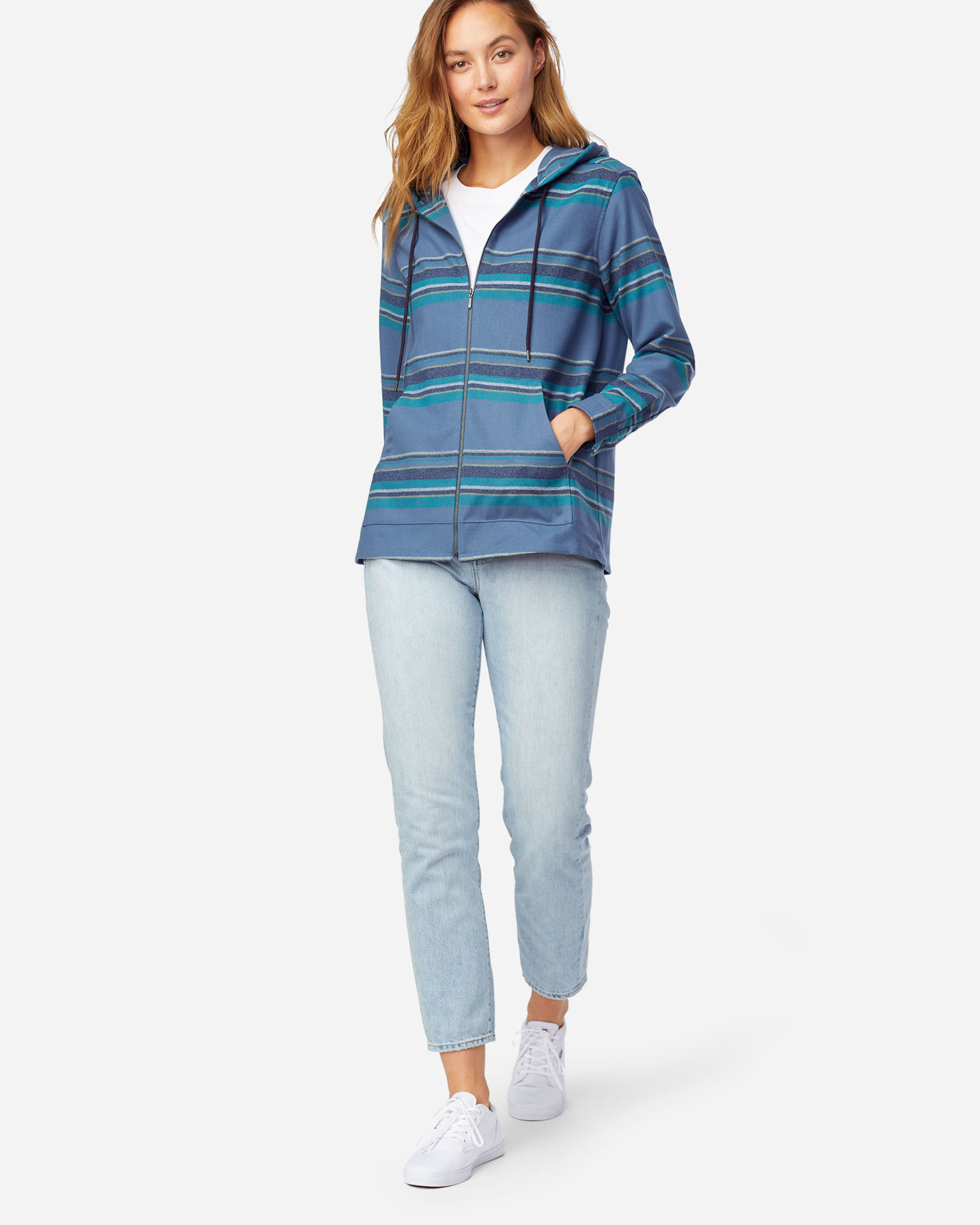 WOMEN'S BOYFRIEND WOOL ZIP HOODIE | Pendleton