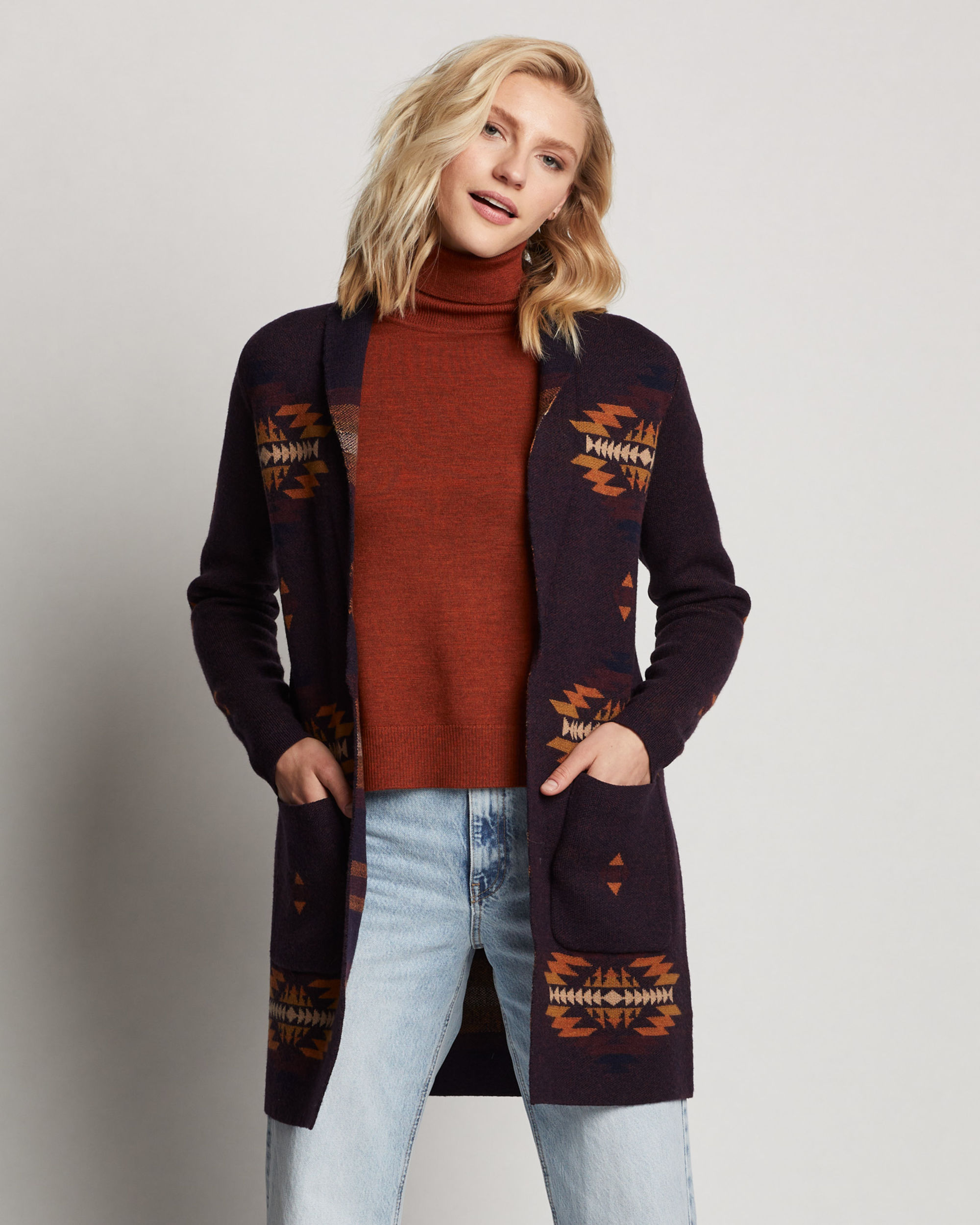 Women's Shawl-Collar Merino Cardigan | Pendleton