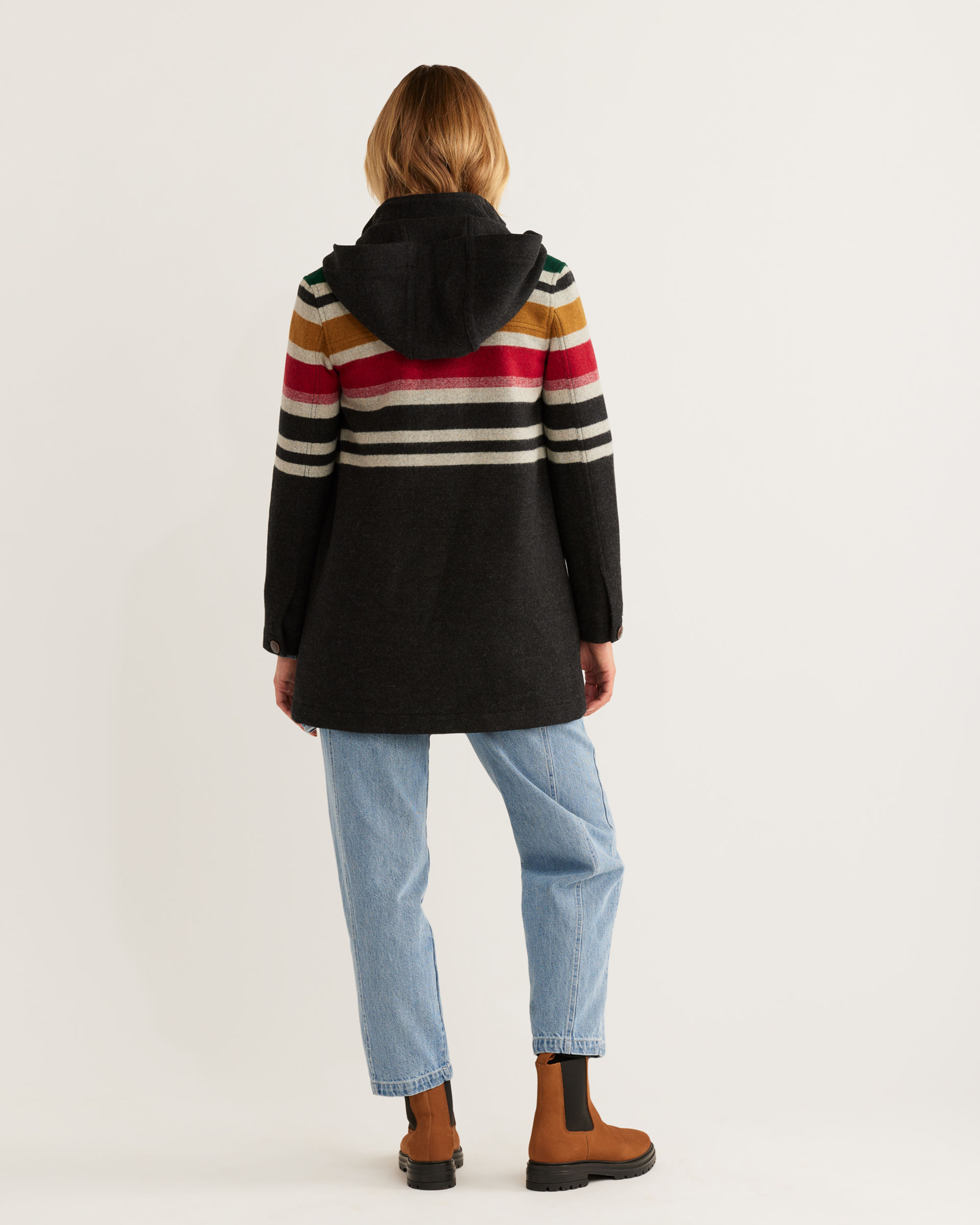 WOMEN'S CAMP STRIPE WOOL QUILTED PARKA | Pendleton