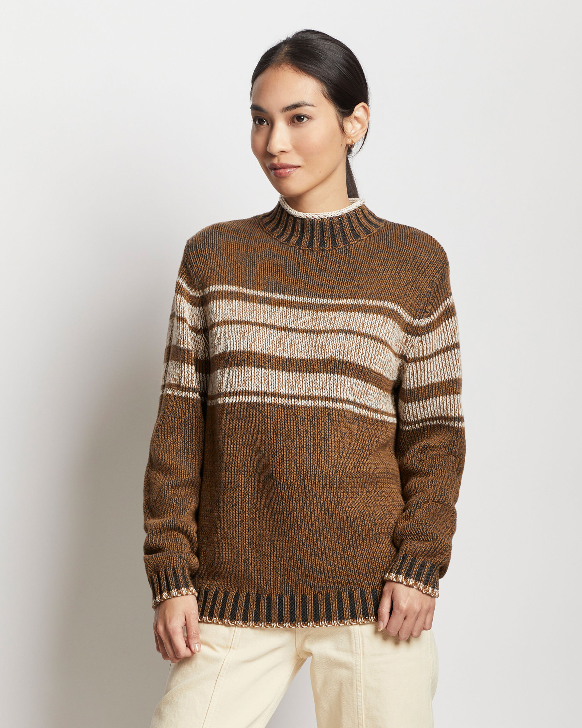 Women s Mockneck Relaxed Fit Sweater