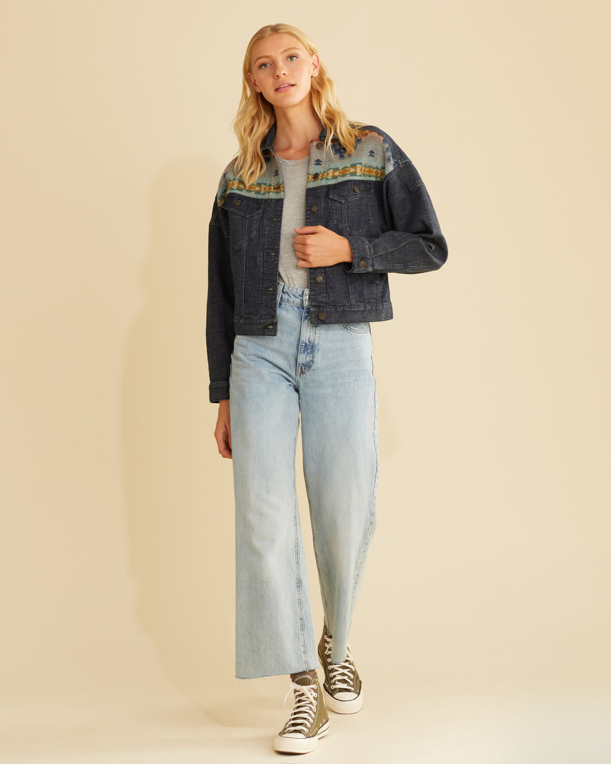 Denim wool 2025 jacket womens