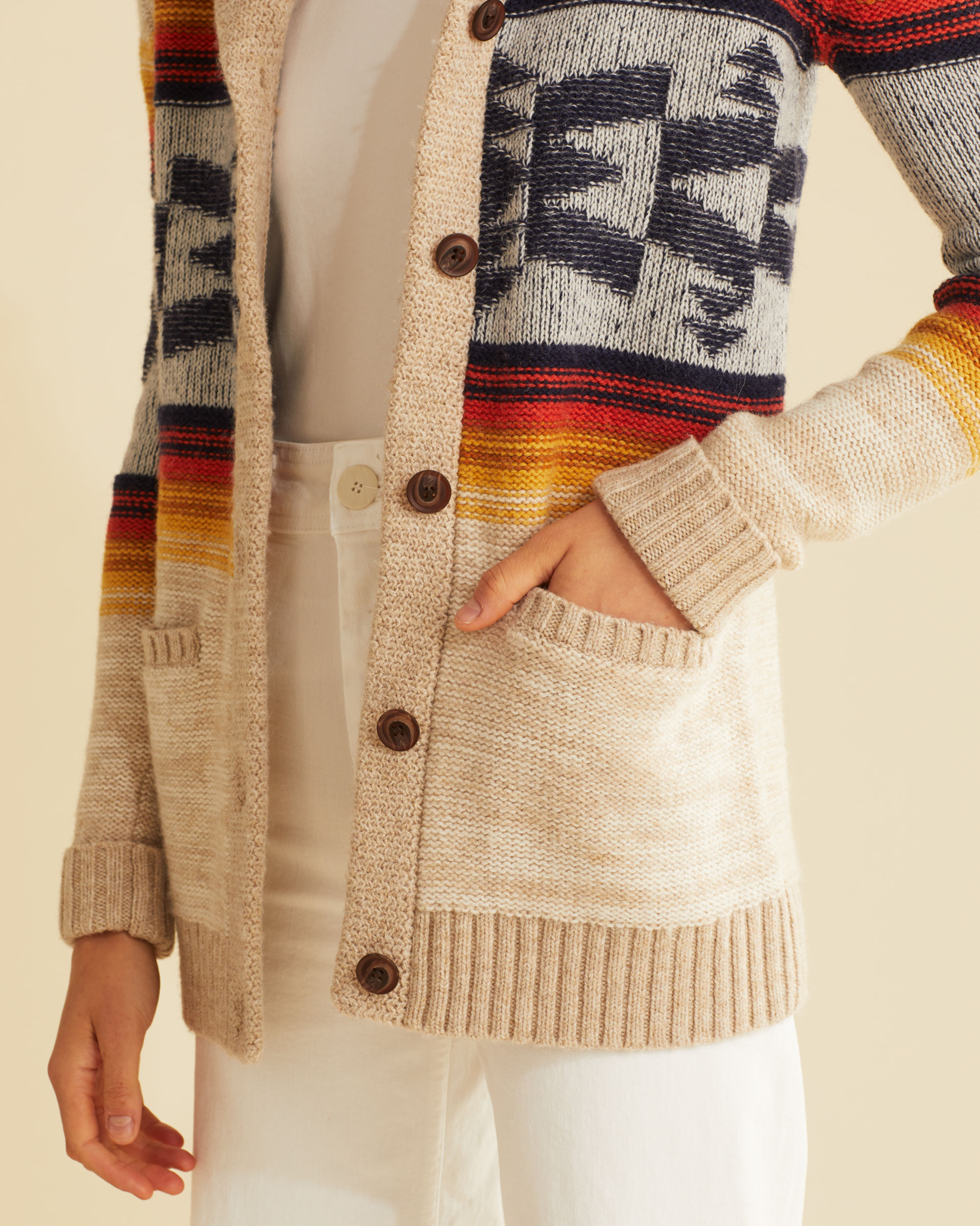 Pendleton top wool cardigan