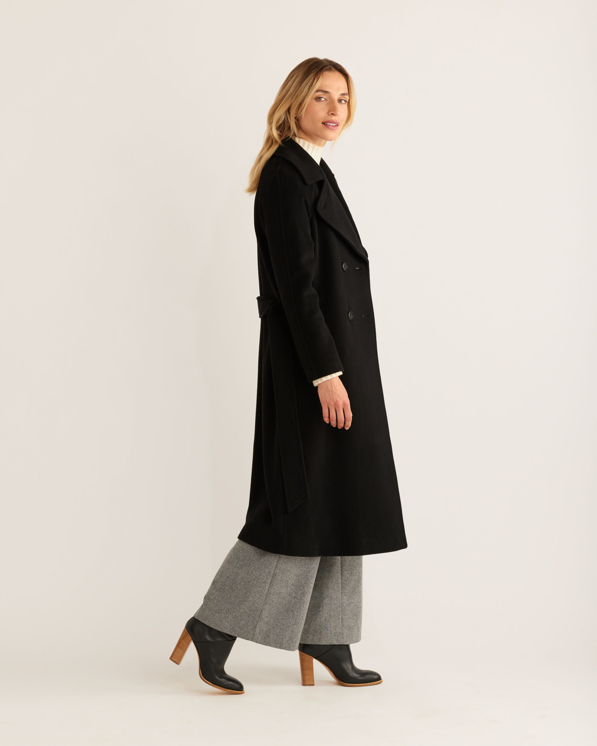 Look Stylish & Feel Cozy in Women's Uptown Long Wool Coat