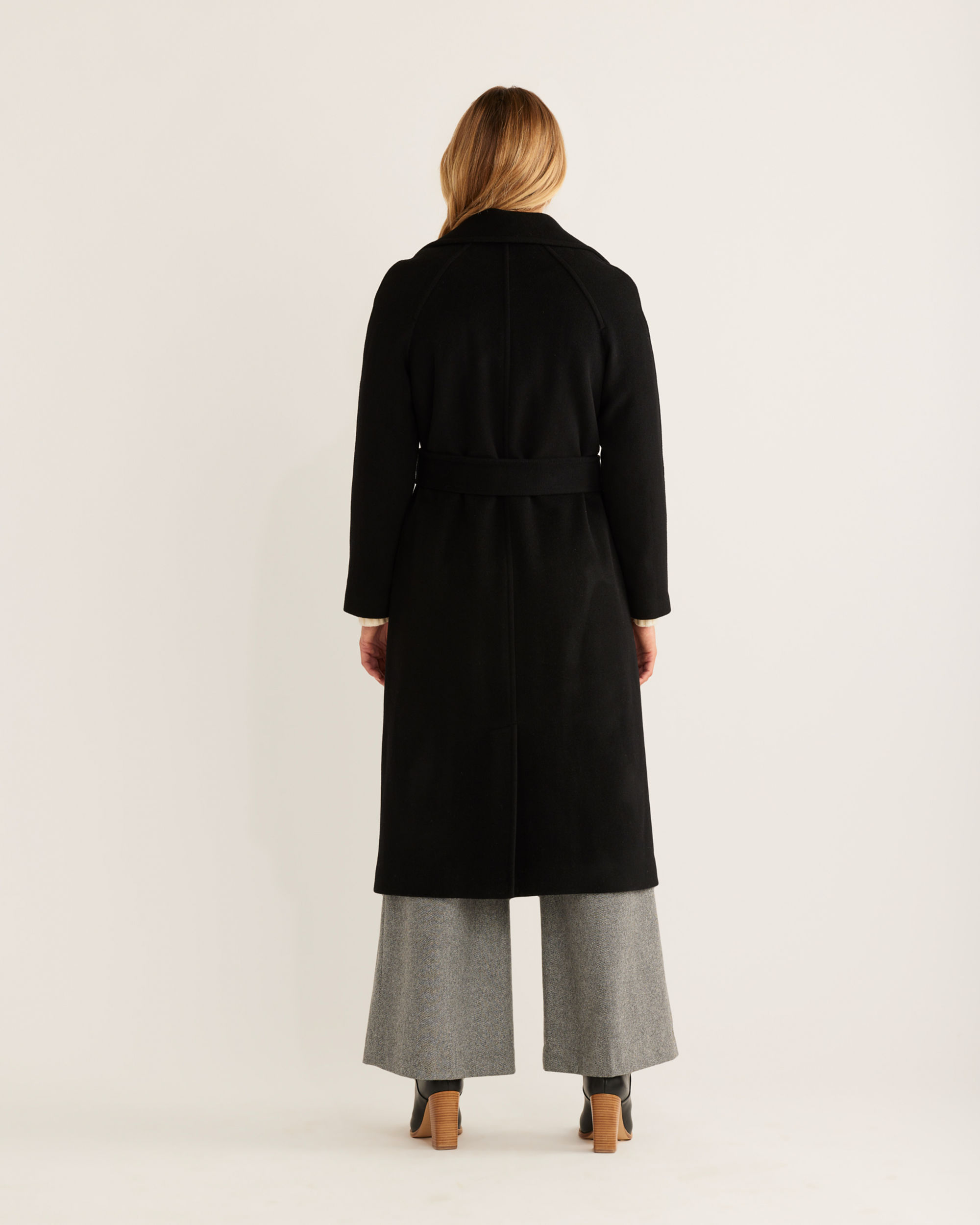 Women's Uptown Long Wool Coat - 10, Black by Pendleton