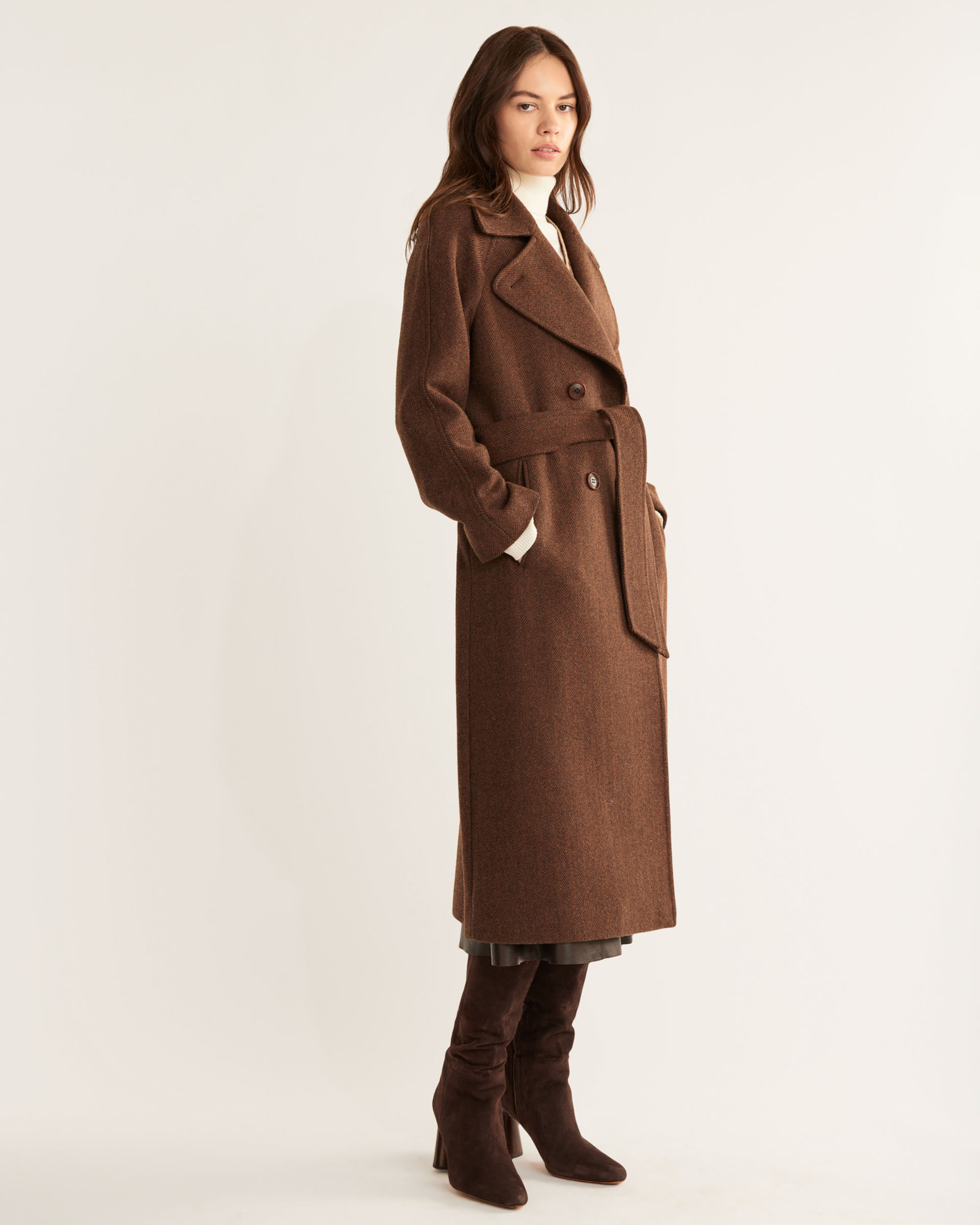 Johnston & Murphy Camel Wool Coat