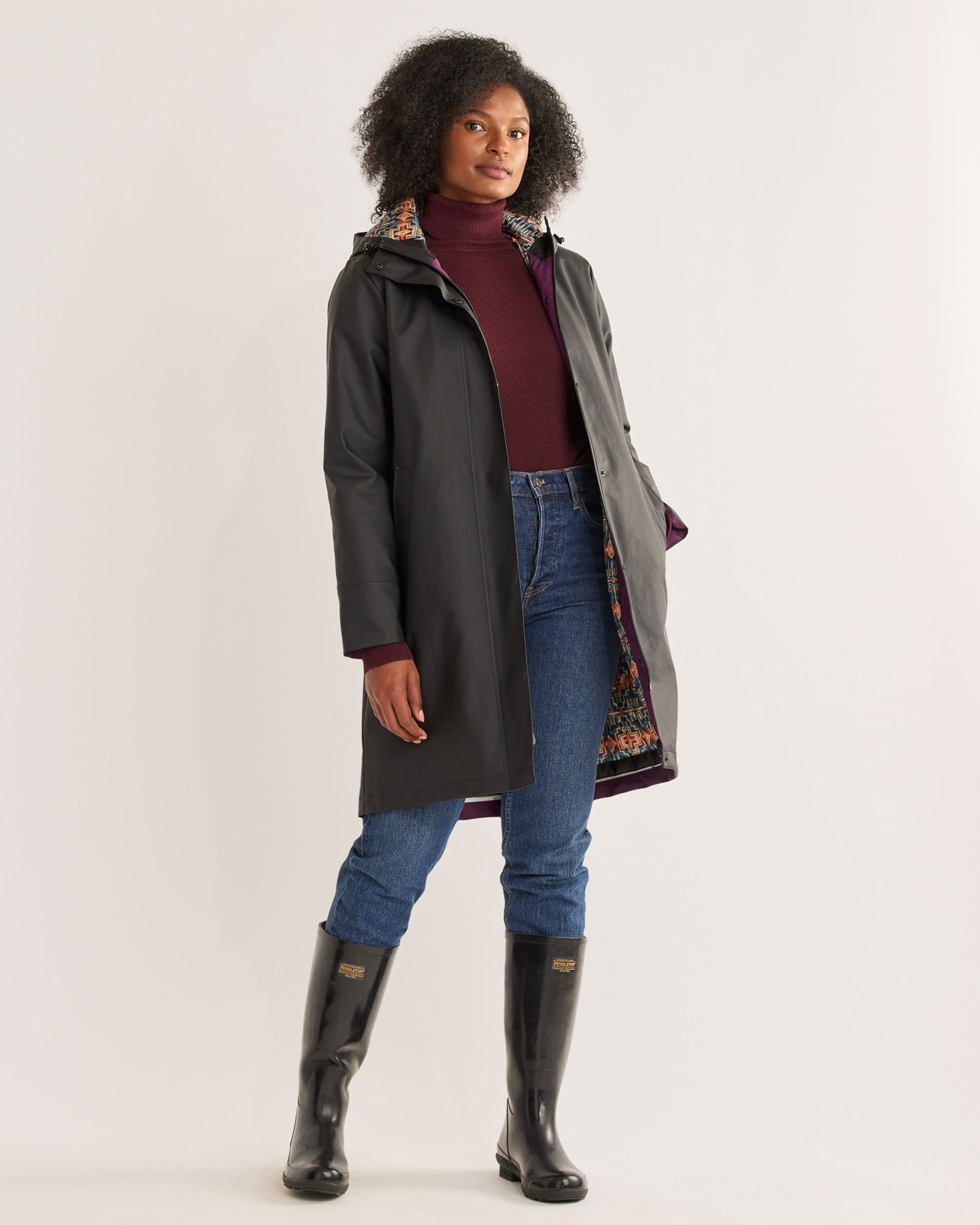 Pendleton Olympic Hooded Slicker Rain Coat Coats jackets