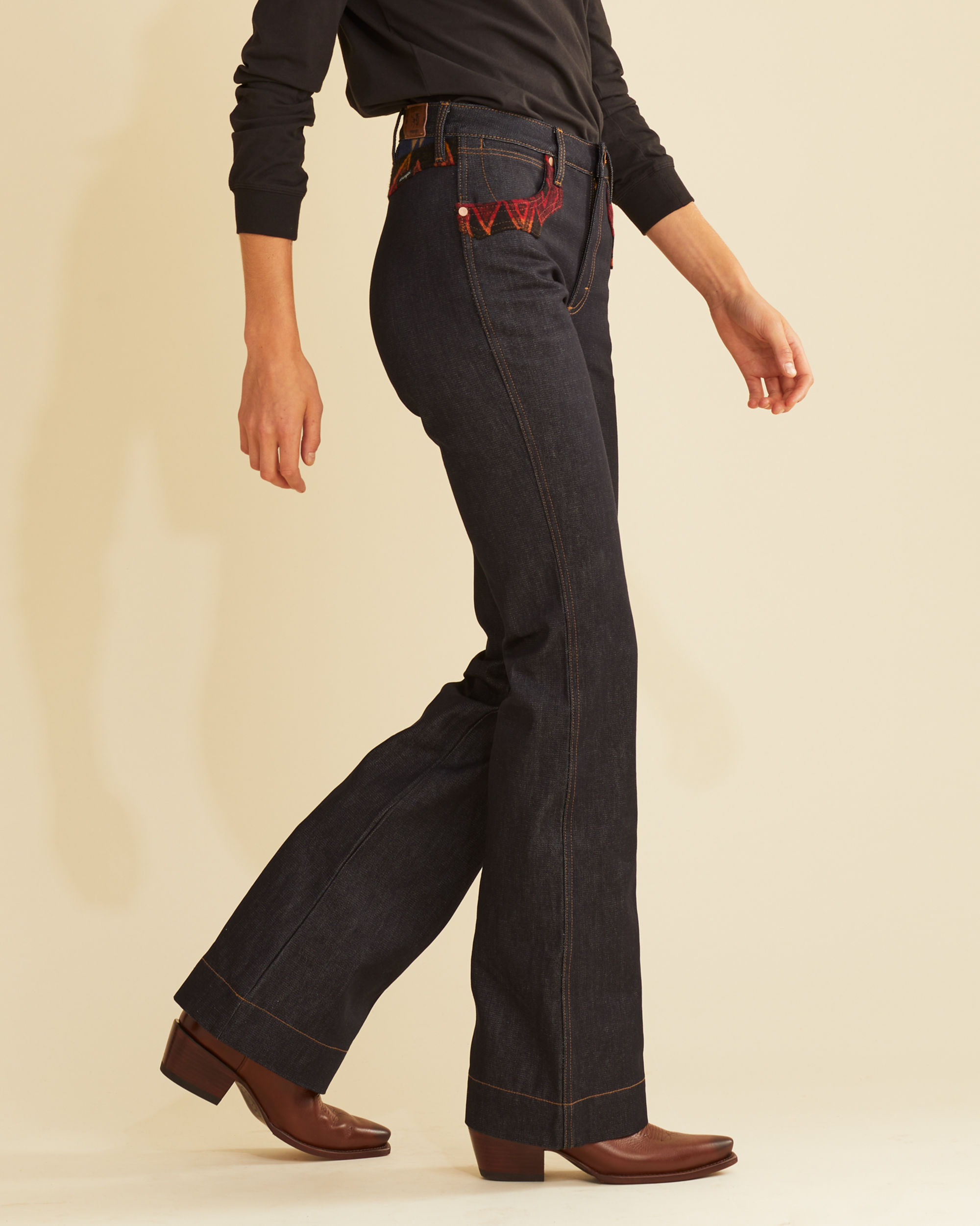 WRANGLER X PENDLETON WOMEN'S FLARED TROUSER JEANS