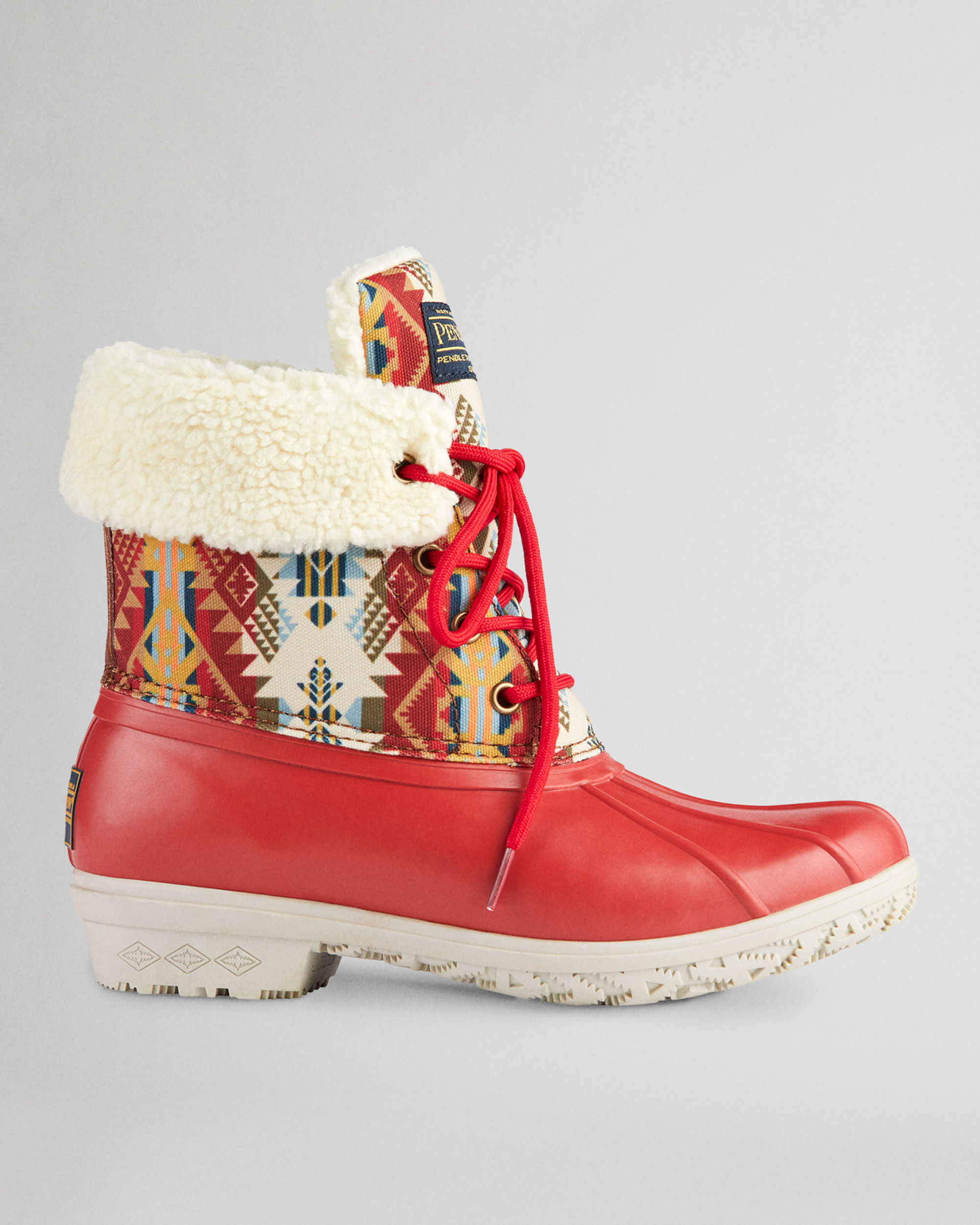 Duck boots red deals