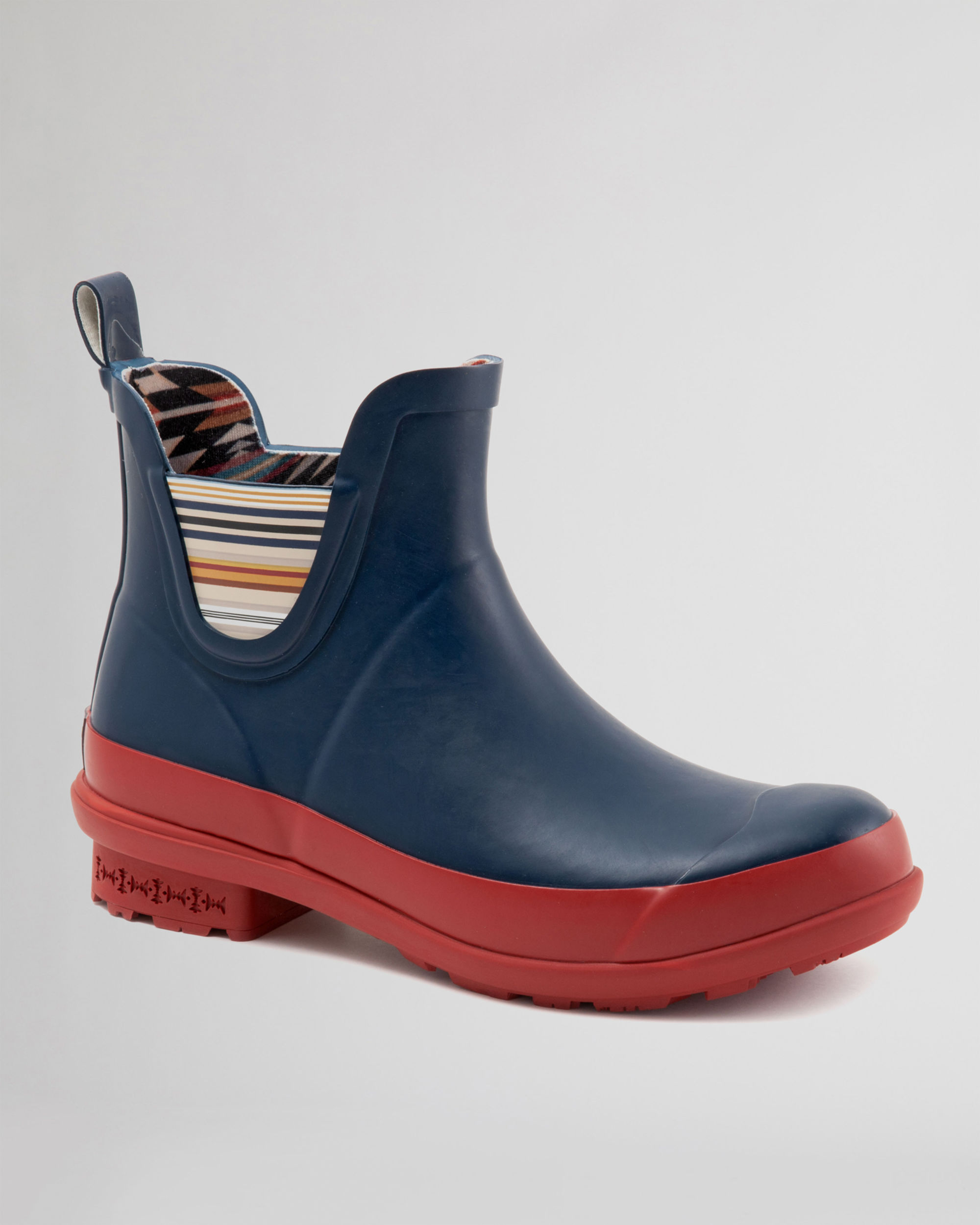 CHELSEA RAIN BOOT WITH RED SOLE AND ELASTIC