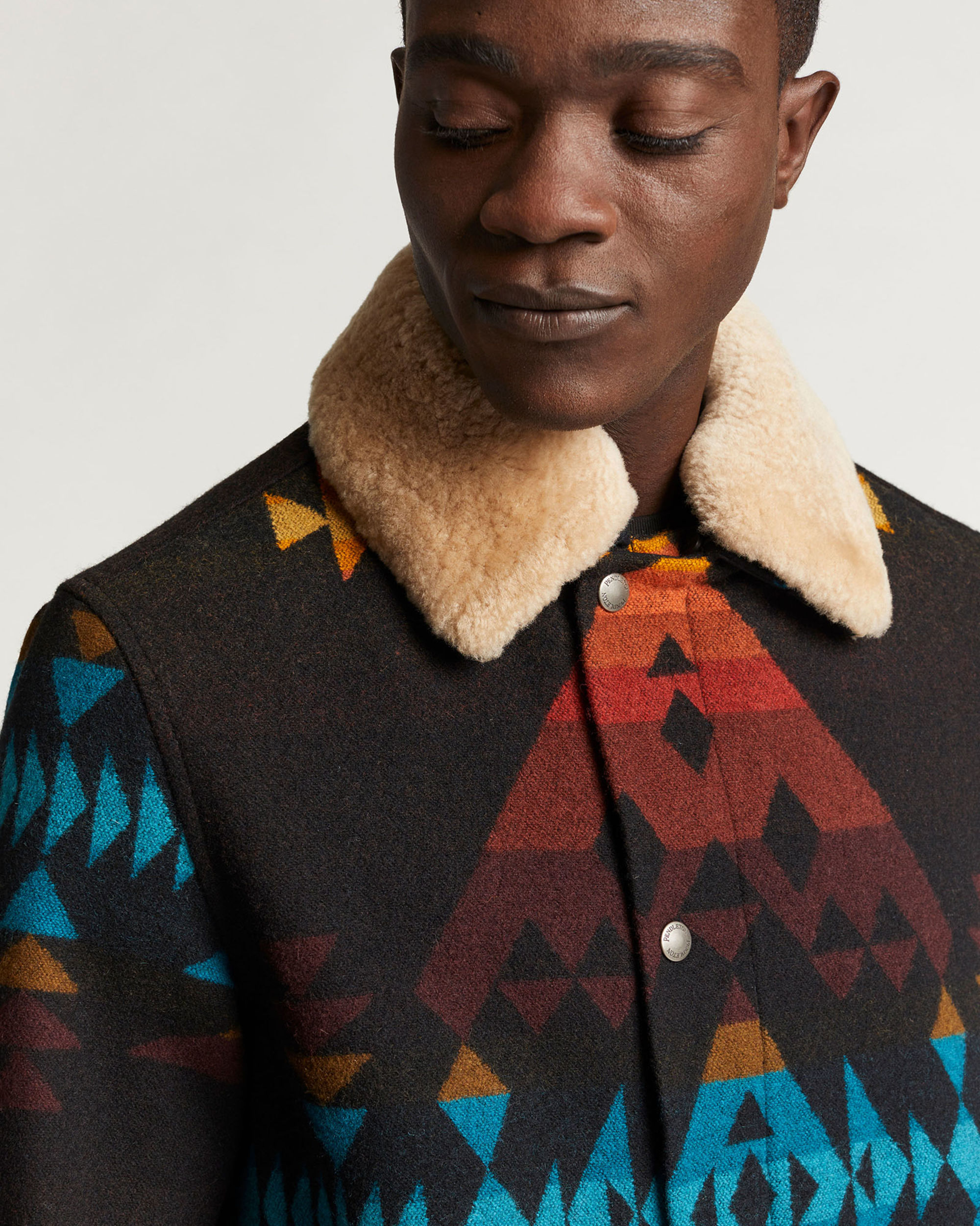 Mens pendleton wool coat sale