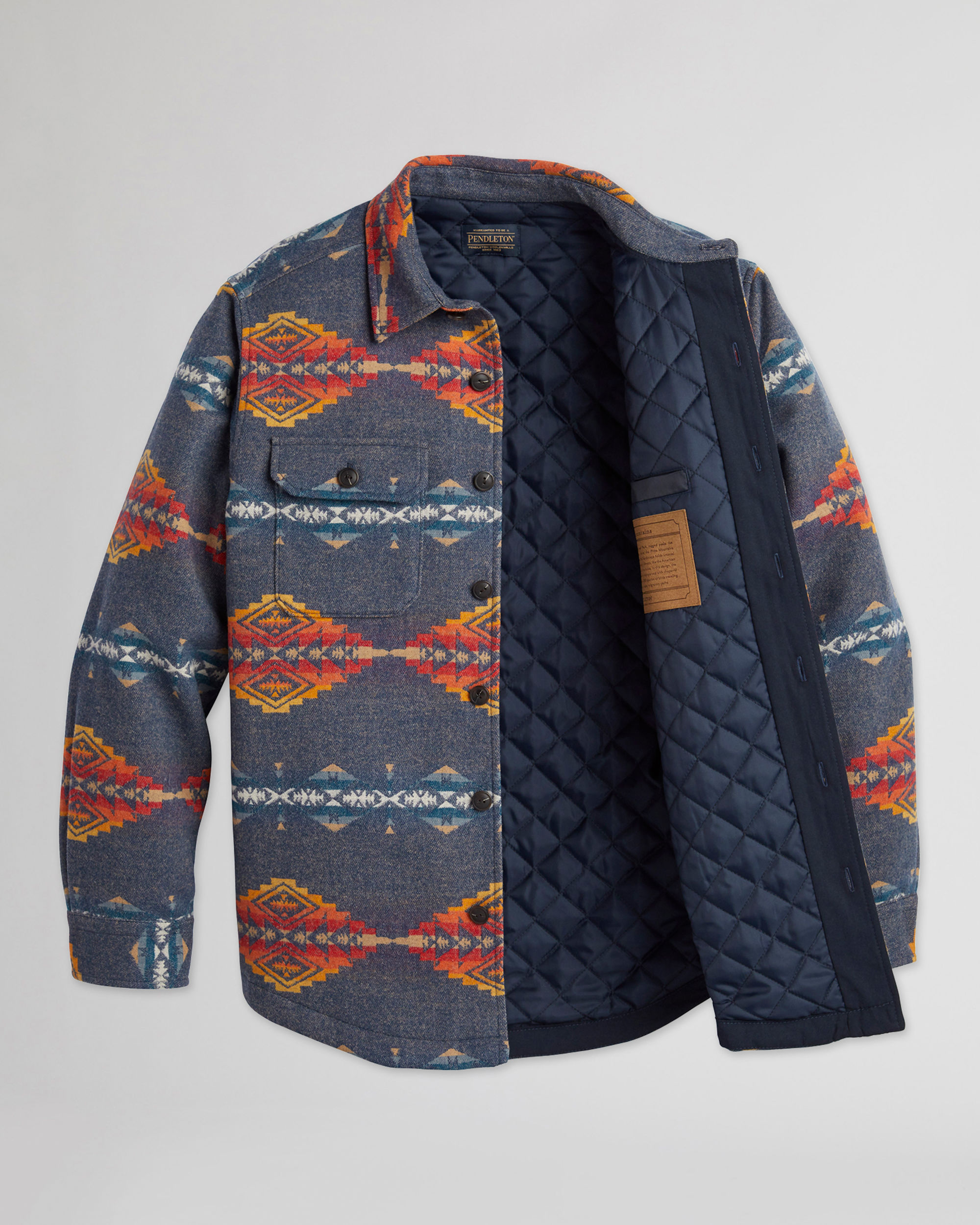 MEN S PINTO MOUNTAINS JACQUARD QUILTED SHIRT JACKET